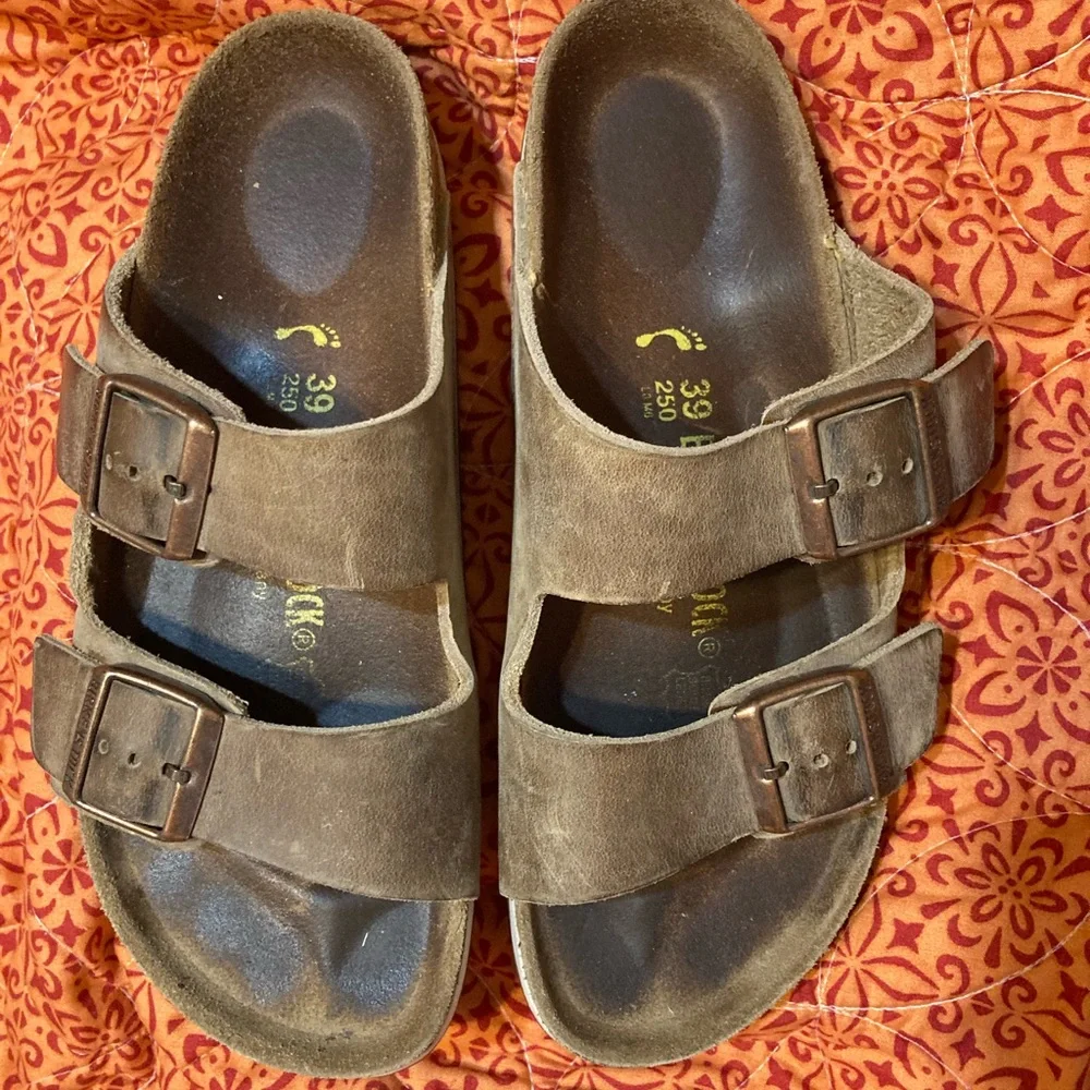 Birkenstock Tan Leather Sandals - Picture 5 of 10